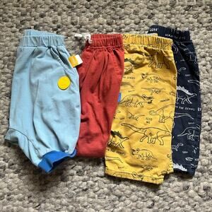 Dinosaur shorts size 5t, joggers size 2t